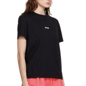 MSGM Black Micro Logo T-Shirt